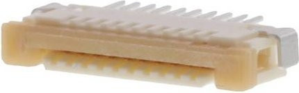 Molex FFC/FPC-Anschluss mit 10 Polen, Rastermaß 1 mm, Farbe: Weiß - Bild 1