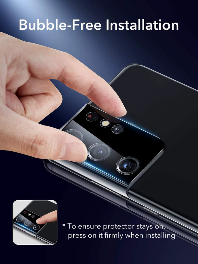 2er-Set Kamera-Objektivschutz und Displayschutz für Samsung Galaxy S25 Ultra S24 S23 S22 S21 S20 Plus FE, transparente Vollabdeckung mit gehärtetem Film - Bild 5