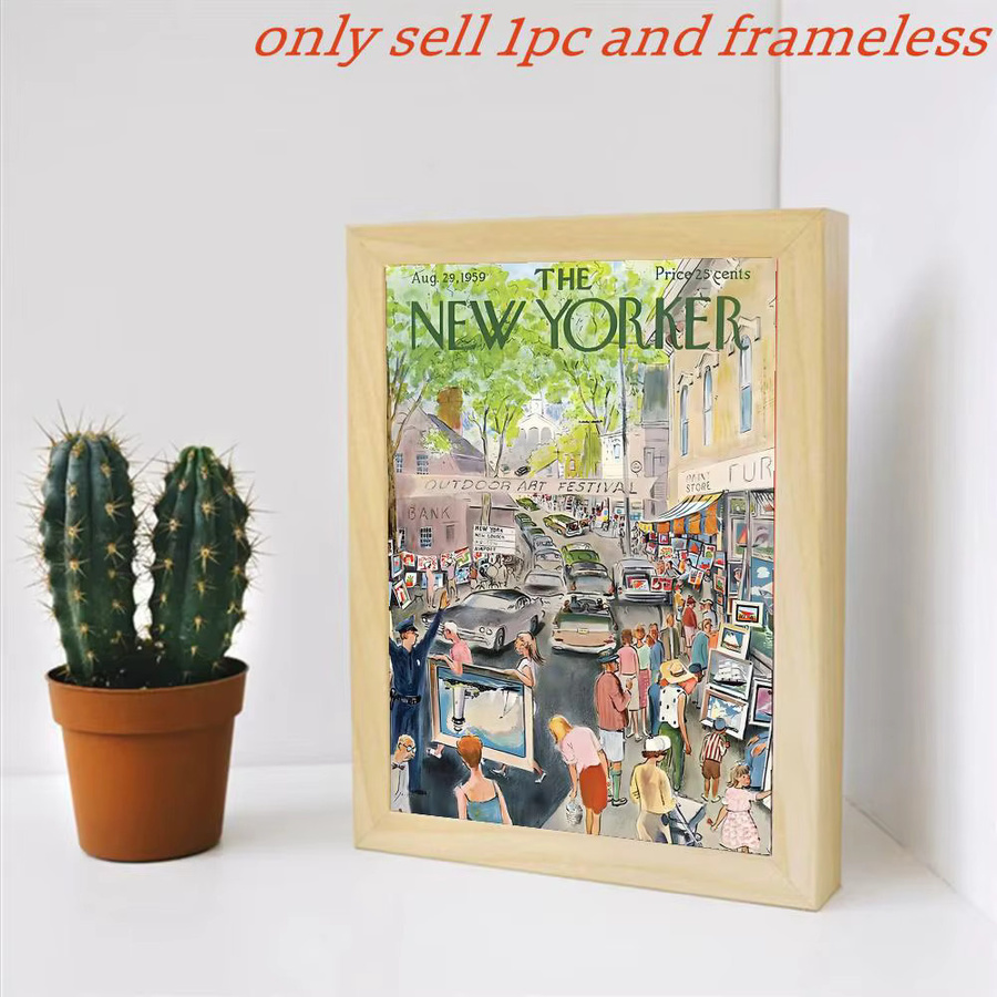 A-Art Of The New Yorker Poster, abstrakte Grafik als Wandkunst in Multicolour und Weiß, wasserfestes Retro-Papierposter für dein Zuhause, B/H: 20 x 15 cm - Bild 3