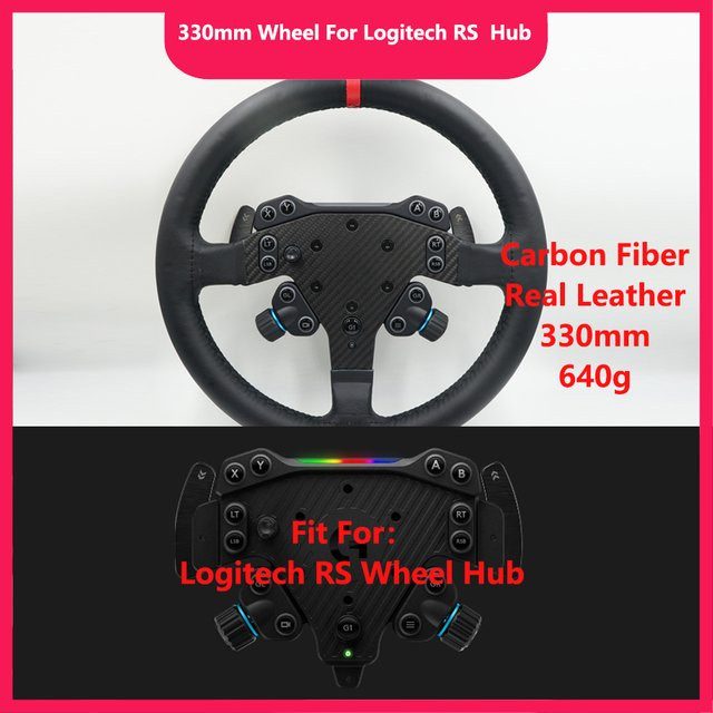 SIMPUSH Sim Wheel Mod GT3 GT4 für Logitech RS und RS50 Lenkradnabe, 13 Zoll, Schwarz - Bild 1