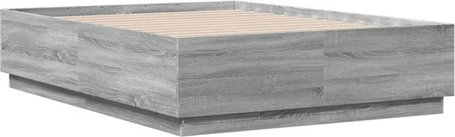 vidaXL Bettgestell modern in Grau Sonoma aus Holzwerkstoff, B/T/H: 140 x 190 x 143 cm - Bild 1