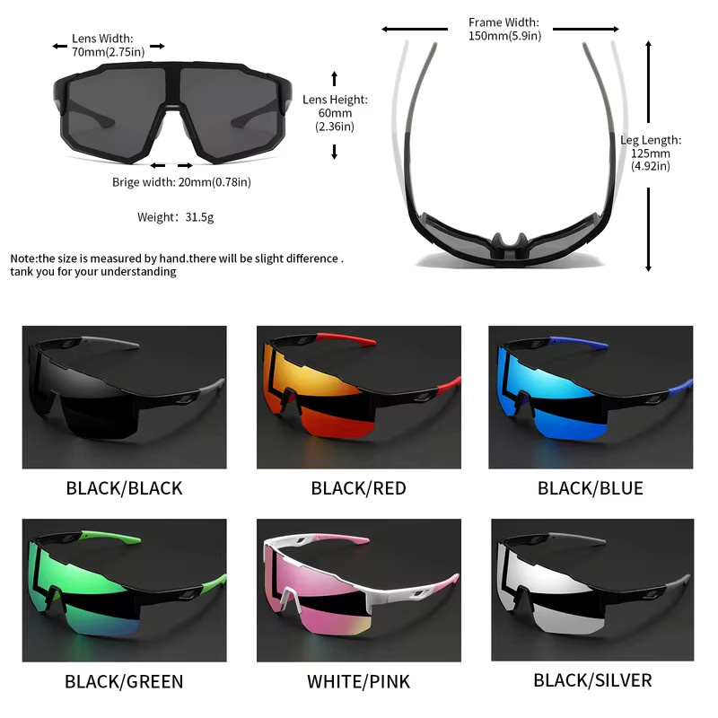 Sharif Sportsonnenbrille, Unisex, Vollrand, Wraparound, Multicolor, Kunststoff - Bild 3