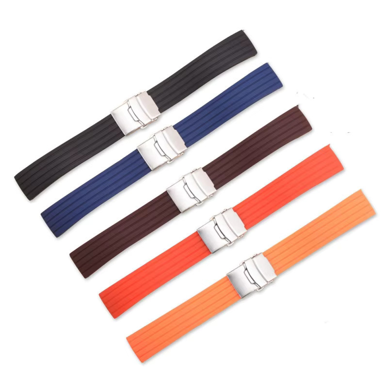 Zhangeer Uhrenarmband Silikon, Edelstahl-Faltschließe, Unisex - Bild 3