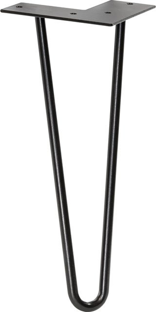 Wagner Möbelbein Hairpin aus Stahl in Schwarz Matt, Höhe: 30 cm - Bild 1