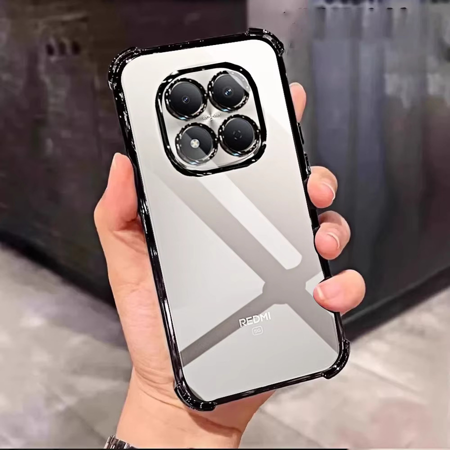 Xiaomi Handyhülle für Redmi Note 15 Pro Max Plus und Note 14 Pro+ in Schwarz und Transparent mit Kameraschutz aus weichem TPU für 4G und 5G - Bild 4