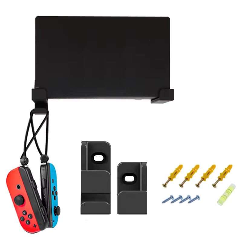 DATA FROG Wandhalterung für Nintendo Switch, Switch OLED und Joycon in Schwarz – Universeller Ständer für das Switch TV Dock - Bild 5