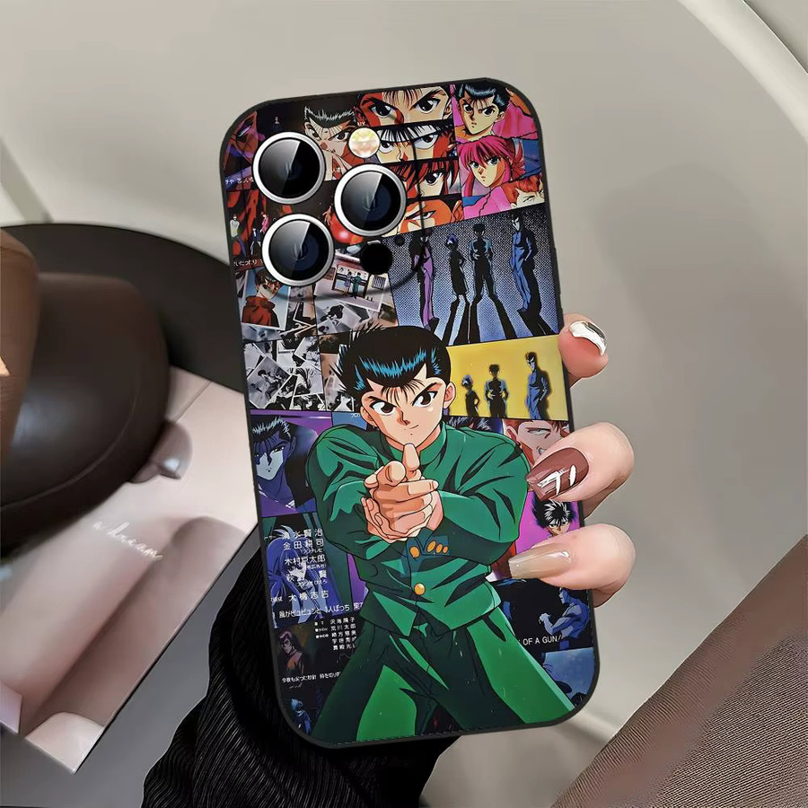 Anime YuYu Hakusho Handyhülle in Schwarz passend für iPhone 17, 16, 15, 14, 13, 11 Pro Max, Plus, X, XR, XS Max und 13 Mini - Bild 5