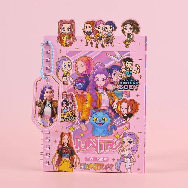 Discover Intime K-POP Dämonenjäger 3-in-1 Spiralblock-Aufkleber Set - Bild 1