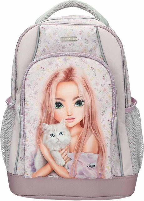 Depesche Schulrucksack Blooming Kitty Top in Purple Multicolour, B/T/H: 19 x 30 x 40 cm - Bild 1