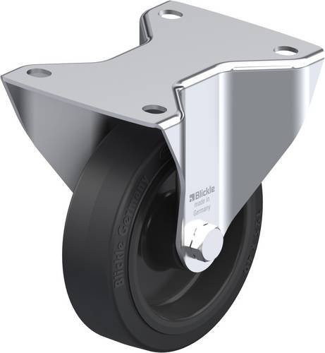 Blickle Bockrolle BK-POEV 125R-3 in Schwarz und Grau mit 125 mm Rad-Durchmesser und 250 kg Tragfähigkeit - Bild 1