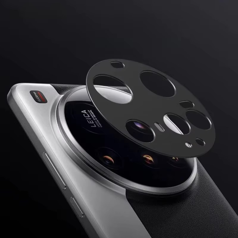 Xiaomi 15 Ultra Metall Kamera Ring mit Anti-Scratch Schutzfolie aus Aluminiumlegierung in Schwarz - Bild 2