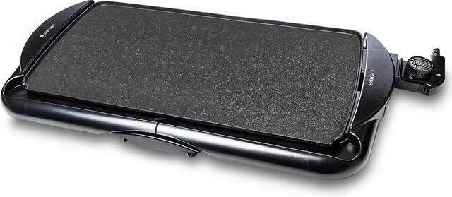 SOGO Elektrischer Tischgrill mit Stone-Finish-Beschichtung in Schwarz, 2000W, B/T: 48 x 26 cm - Bild 1