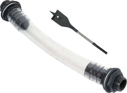 GARANTIA Regentonnenverbindung Set 3/4 Zoll mit Bohrer in Grau - Bild 1