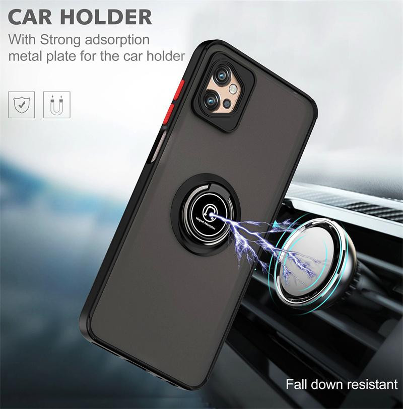 Stoßfestes Rüstungsgehäuse mit Magnetringhalter für Motorola Moto G-Serie in Grün - Bild 3