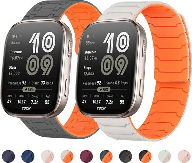Uhrenarmband Silikon, 22mm, Multicolor, für Huami Amazfit Bip 6, Amazfit BALANCE 2, Huawei Uhr 4 5, GT 5 Pro - Bild 1