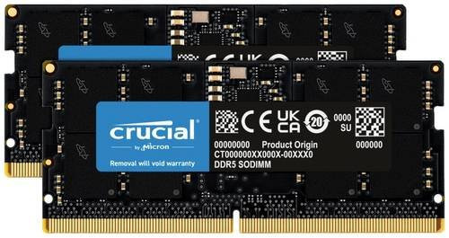 Crucial DDR5 Laptop-Arbeitsspeicher Kit 32 GB (2 x 16 GB) 5600 MHz SO-DIMM Schwarz - Bild 1