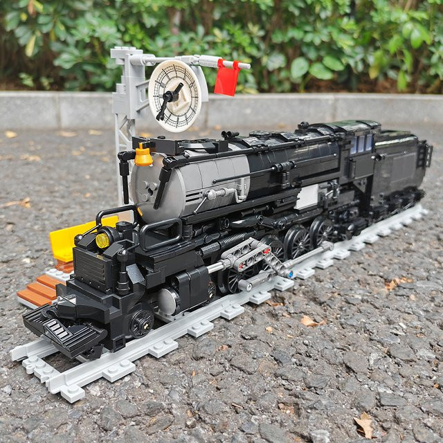 CETYL MOC Stadt Technologie Dampfzug und Transportfahrzeug Baustein-Set mit 1186 Teilen in Schwarz - Bild 1