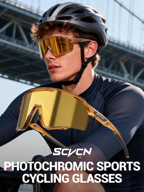SCVCN Sportsonnenbrille, Vollrand, Kunststoff - Bild 1