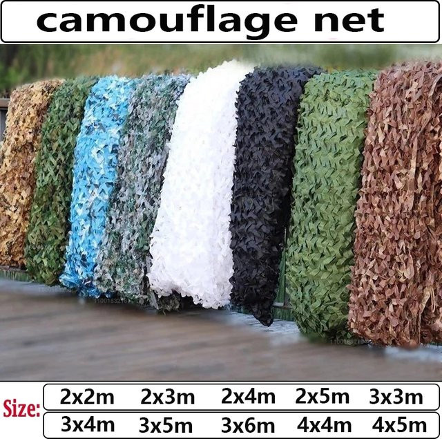 GFDYML Tarnnetz für Jagd, Garten, Pavillon, Auto, Zelt und Markise in Blau, Weiß, Grün und Wüstenbeige - Bild 1
