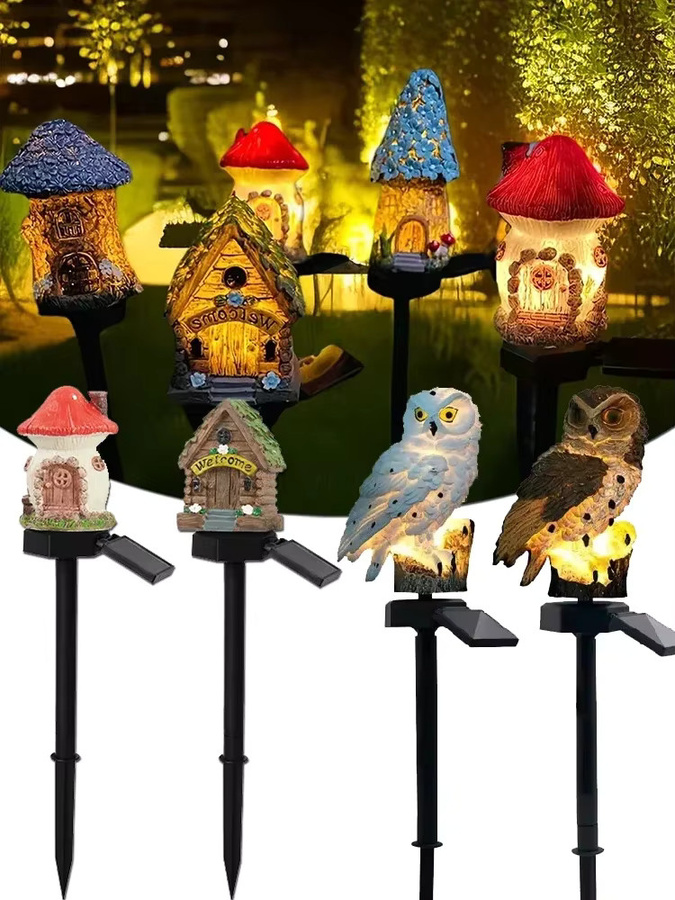 Heinast Solar-Gartenlampe Eule als LED-Außenbeleuchtung in Schwarz mit warmweißem Licht - Bild 5