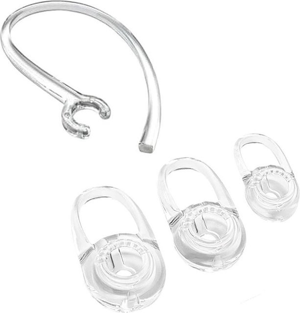 Anti-Verlust Ohrhaken Clip Ohrstöpsel in Transparent kompatibel mit Plantronics Marque M155/2M165 und Savor Headsets Zubehör - Bild 1