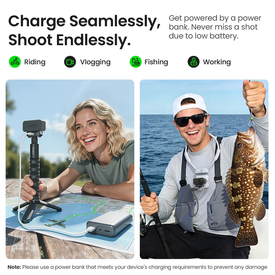 DJI NANO Magnetische Schnellverschluss-Ladeadapterhalterung mit zwei Klauen in Schwarz für DJI OSMO Nano Multifunktionales Erweiterungszubehör - Bild 6