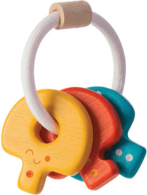 Plantoys Rassel Babyschlüssel, bunt, Holz, ab 0 Jahre - Bild 1