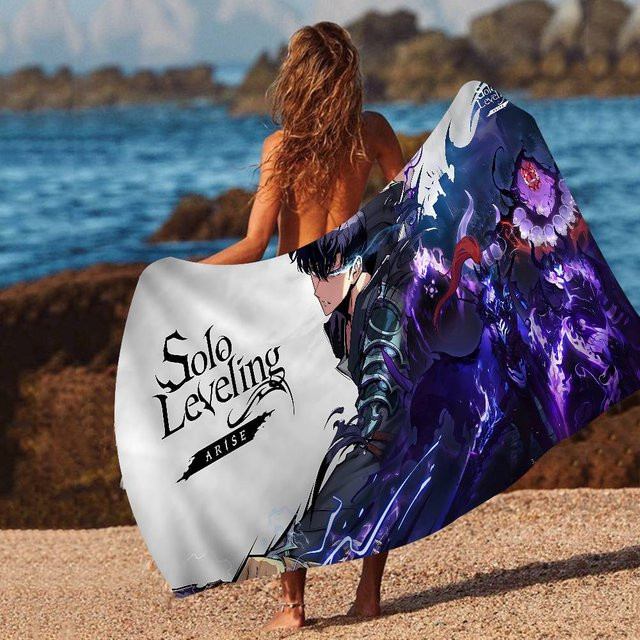 Solo Leveling Anime Mikrofaser-Strandtuch, schnelltrocknendes und super saugfähiges Pool-Handtuch in Multicolour - Bild 1