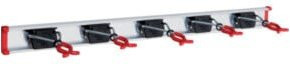 Bruns Gerätehalter Set aus Aluminium mit 5 Haltern und 1 Schiene, Länge: 75 cm - Bild 1