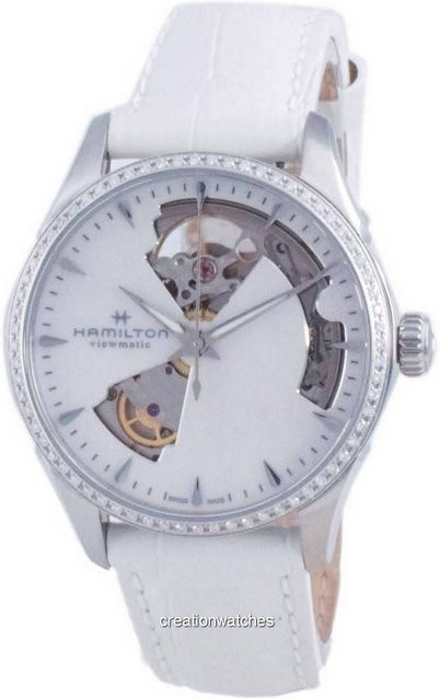 Hamilton Armbanduhr Open Heart, Automatik, Leder, Weiß, Damen - Bild 1