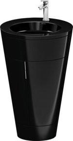 Duravit Waschtischunterschrank Starck 1 c-bonded Set, schwarz hochglänzend, stehend, B/H/T: 56 x 86,4 x 60,5 cm - Bild 1