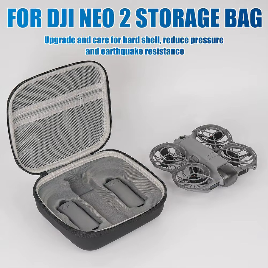 DJI NEO 2 Tragbare Reisetasche aus PU – Wasserdichte und Staubdichte Lagerungstasche für deine Drohne in Schwarz - Bild 2