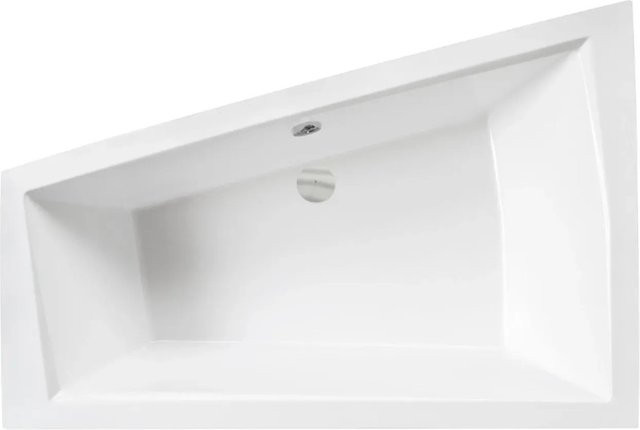 Bad Land Eckbadewanne INTIMA in Weiß mit Acrylschürze, Bambus-Badewannenablage und 2 Kopfstützen, Ausführung Links, B/T: 180 x 125 cm - Bild 1
