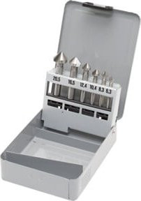 Kraftwerk 6-teiliges Kegelsenkersatz-Set 90 Grad aus HSS-E Co5 in Silber - Bild 1