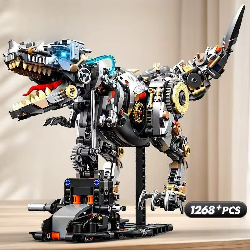 TIANMENG Mechanische Dinosaurier Mantis Wal Hai Pferd, Bausteine, Tier Welt Set, mit Licht - Bild 3