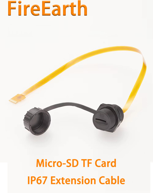 Micro SD TF Karten Verlängerung Kabel IP67 Wasserdicht mit Flex FPC Extender Stecker in Schwarz - Bild 1