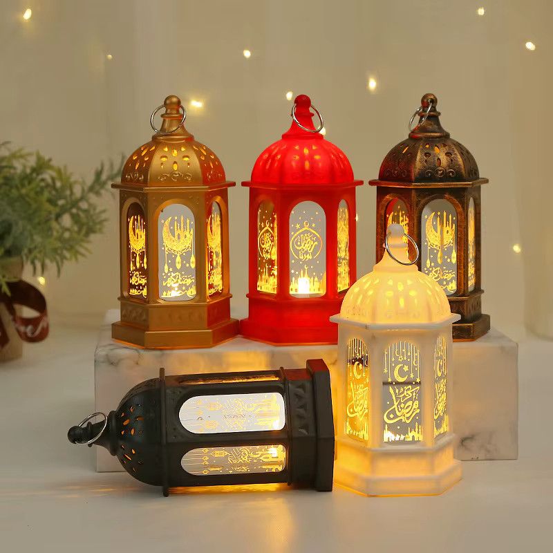 IEEYEEY LED Stern und Mond Kerzenhalter Lampe in Moon-copper für Ramadan Dekoration - Bild 2