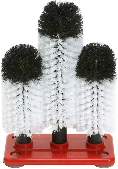 Ich-Zapfe Gläserspülbürstengarnitur GR-2 in Rot/Mehrfarbig, Set bestehend aus 2x 18 cm und 1x 24 cm - Bild 1