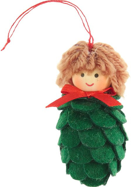 Rico Design Zapfenkind Weihnachts-Aufhänger aus Filz in Grün - Bild 1