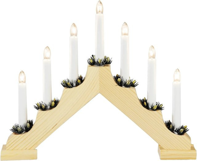 Konstsmide Holzleuchter für Innen 7-flammig Natur/Beige 230 V - Bild 1