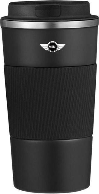Jaxon Thermosbecher aus Edelstahl vakuumisoliert für MINI Cooper JCW WORKS R55 R56 F55 F56 R57 R58 R59, Farbe: Schwarz - Bild 1