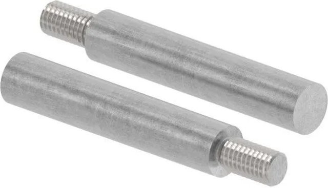 FeNau Stift aus Edelstahl in Silber mit M8 Gewinde zum Anschweißen, Durchmesser: 12 mm, Länge: 60 mm - Bild 1
