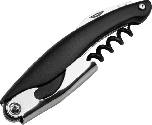 Fackelmann Kellnerkorkenzieher Specter in Schwarz mit Folienmesser aus Metall - Bild 1