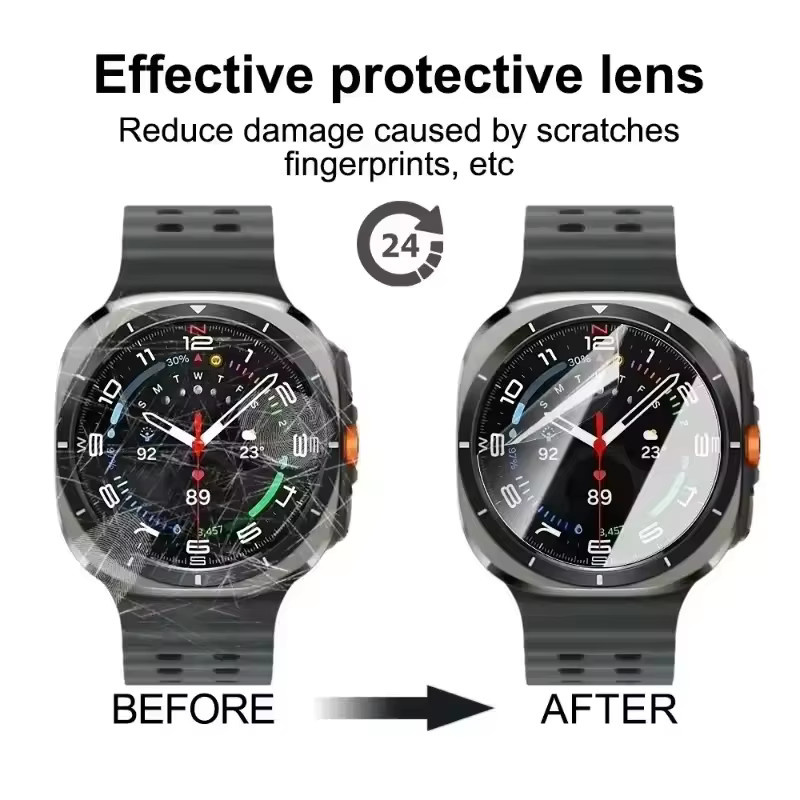 Samsung Hydrogelfolie für Galaxy Watch 7 6 5 4, transparent, 5 Stück - Bild 3