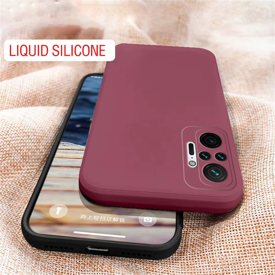 Xiaomi Redmi Note 10 Pro 4G Flüssigsilikon Hülle in Lila mit TPU Vollschutz-Cover Case - Bild 2