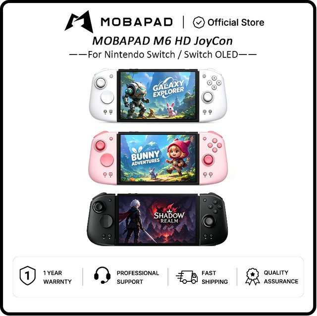 MOBAPAD M6 Gemini 2 Controller für Nintendo Switch OLED mit Hall Joystick in Weiß - Bild 1