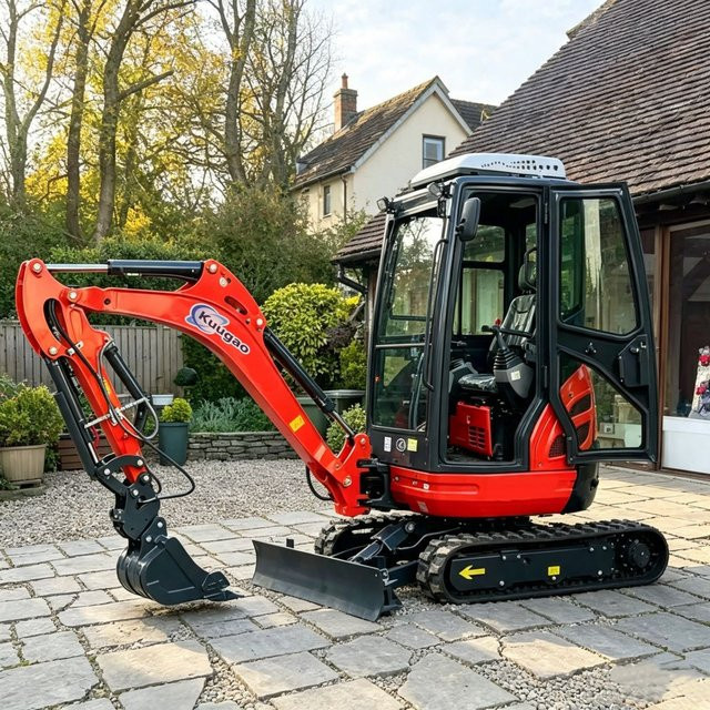 DCNB Mini-Bagger mit Kubota-Motor, multifunktionaler 1,8-Tonnen-Kompaktbagger für Garten und Landwirtschaft - Bild 1