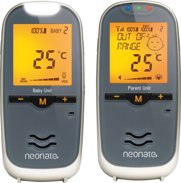 Neonate Babyphone BC-6900D strahlungsarm in Grau mit Temperaturanzeige, Walkie-Talkie-Funktion und Vox-Eco-Modus - Bild 1