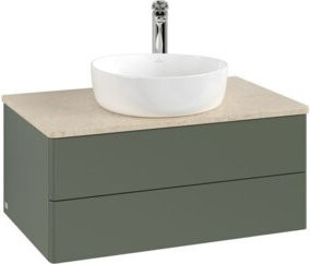 V&B Waschtischunterschrank Antao ohne Frontstruktur in Lackausführung, B/T/H: 80 x 36 x 50 cm - Bild 1