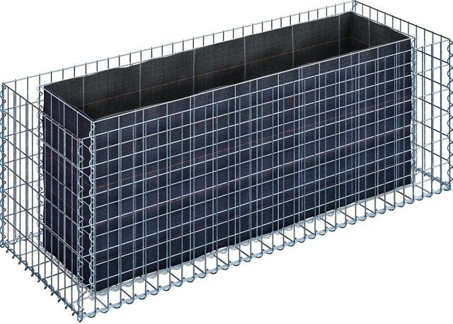 Gabiona Gabionen-Hochbeet eckig aus verzinktem Stahl in Silbergrau, B/T/H: 60 x 60 x 170 cm - Bild 1